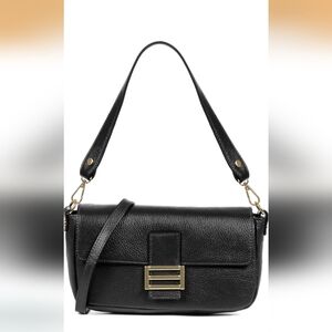 Divina Firenze Black Leather Purse Made In Italy